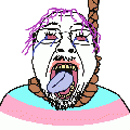 Another popular edit of the hanging trannyjak edit, this time as a GIF.